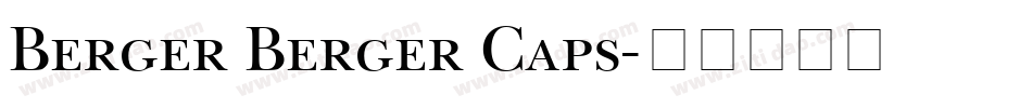 Berger Berger Caps字体转换